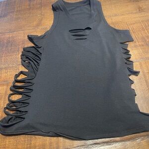 ALO Yoga Black Cutout Tank Top